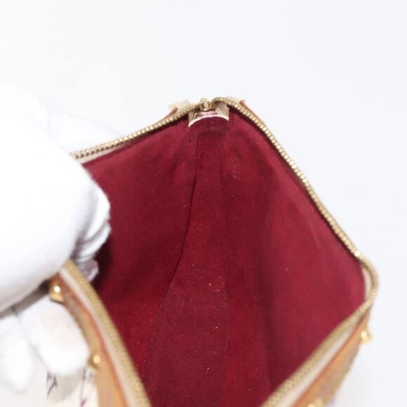 LOUIS VUITTON Multicolor Pochette Accessoires Pouch White M92649 LV Auth 144020 - Picture 13 of 16